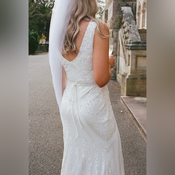 Karen Willis Holmes Fontanne wedding gown size AU 10 / US 6 - Picture 4 of 13